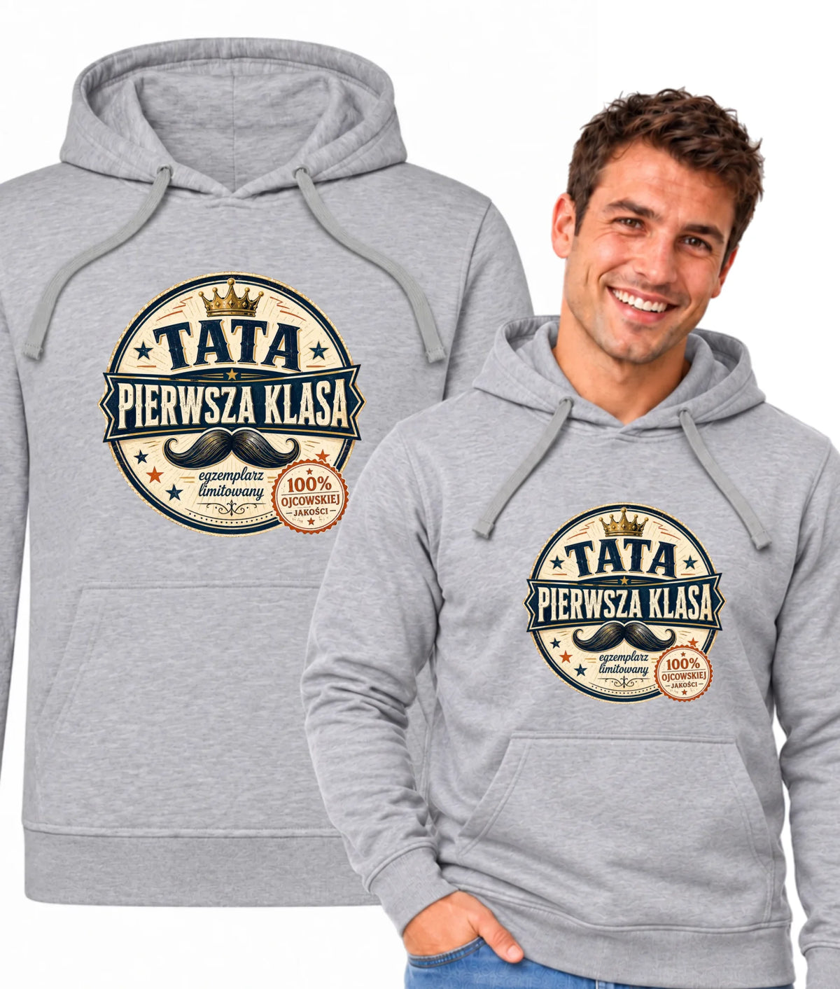Bluza z kapturem dla taty - Tata pierwsza klasa DT16