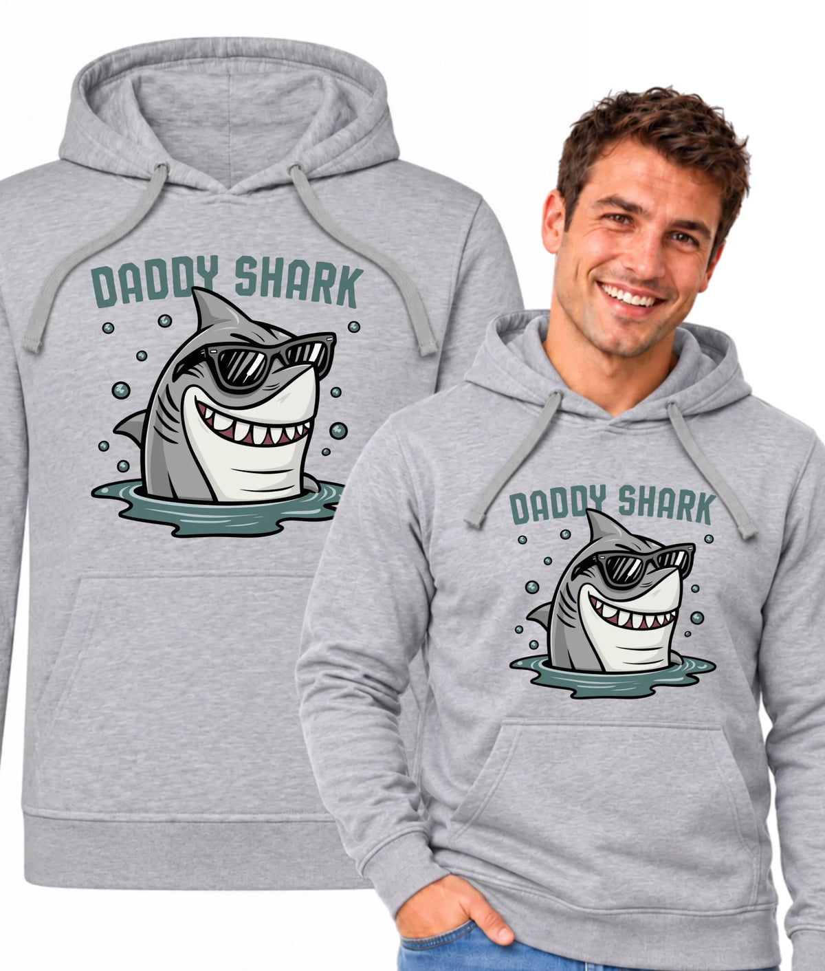 Bluza z kapturem dla taty - Daddy shark DT15