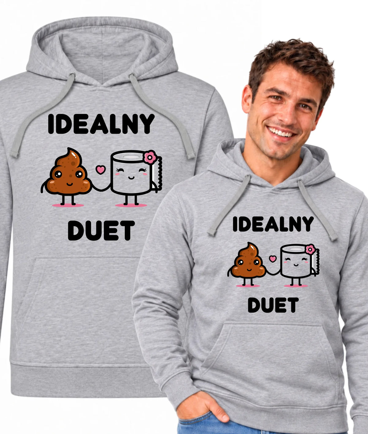 Bluza męska z kapturem - Idealny Duet W92