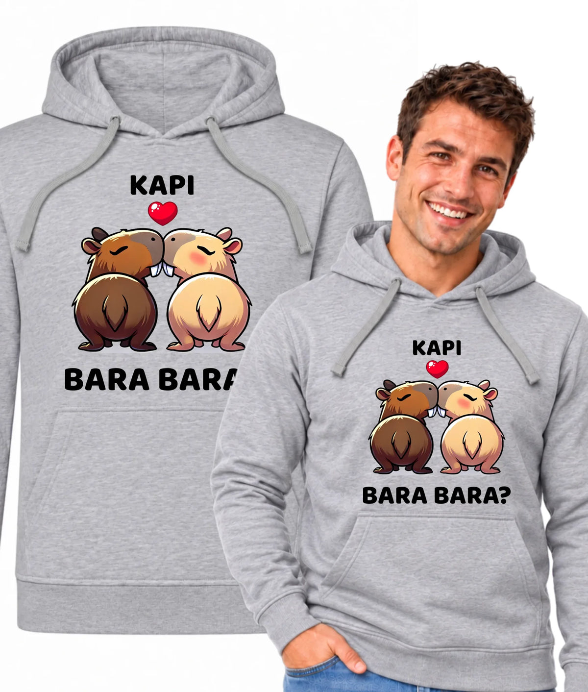 Bluza męska z kapturem - Kapibara bara bara W86