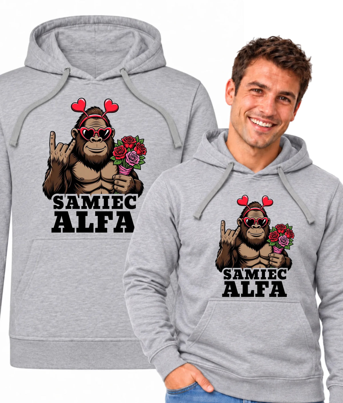 Bluza męska z kapturem - Samiec Alfa W74