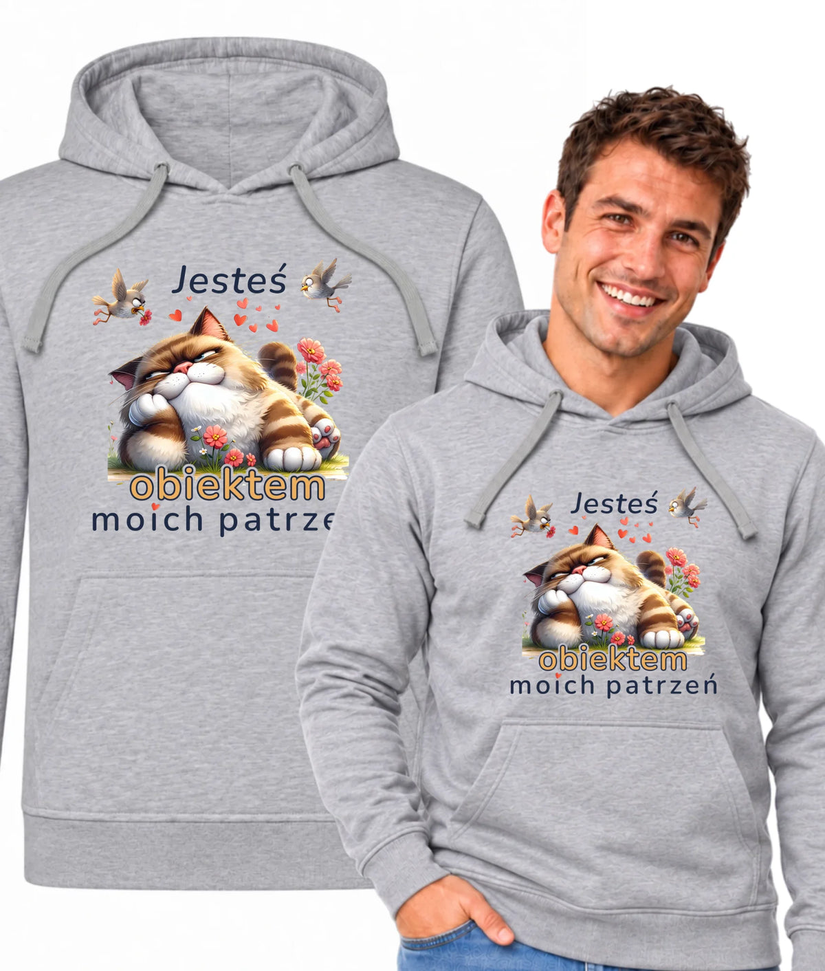 Bluza męska z kapturem - Jesteś obiektem moich patrzeń W68