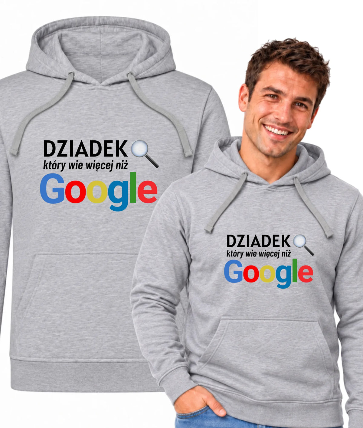 Bluza z kapturem dla dziadka - Dziadek który wie więcej niż google D44