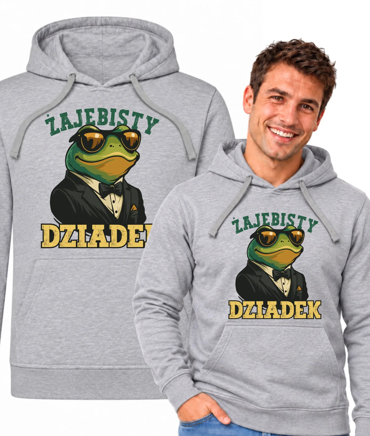 Bluza z kapturem dla dziadka - Żajebisty dziadek D42