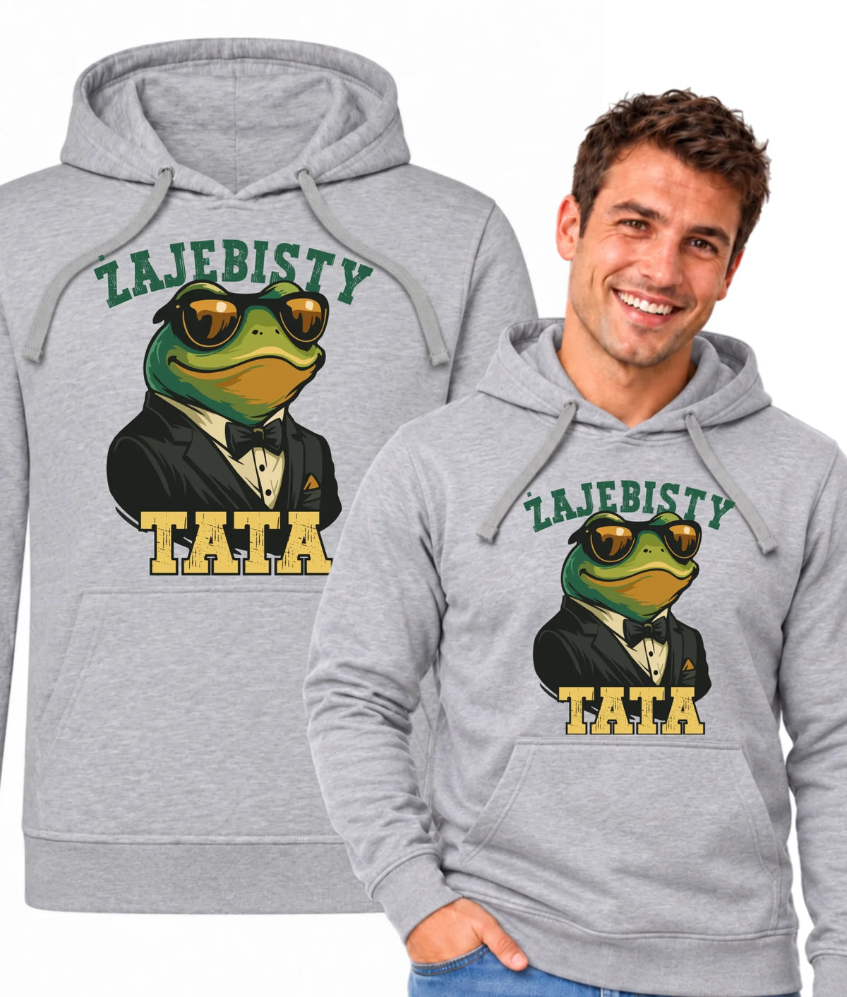 Bluza męska z kapturem dla taty - Żajebisty tata DT83