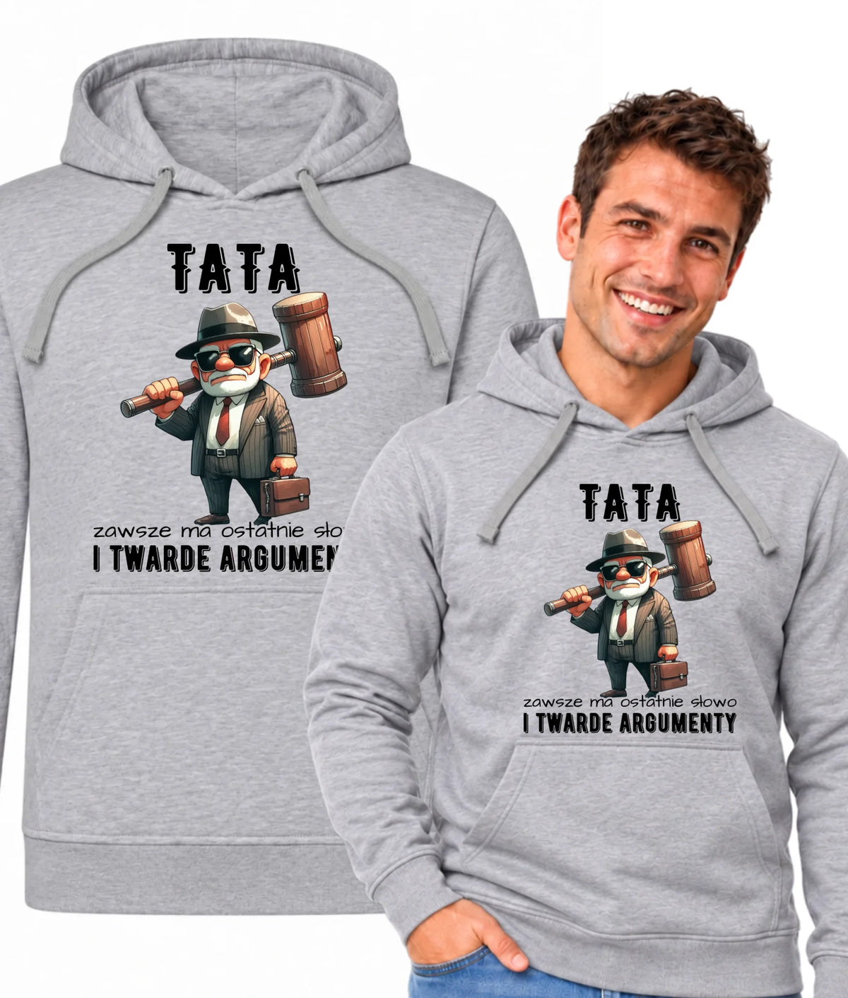 Bluza męska z kapturem dla taty - Tata zawsze ma ostatnie słowo DT82