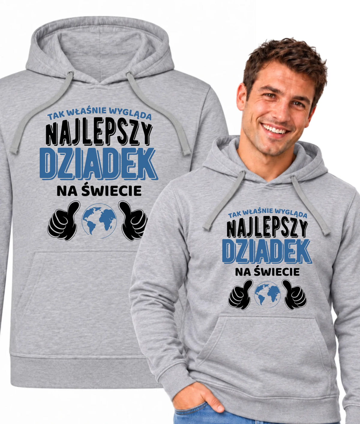 Bluza z kapturem dla dziadka - Tak wygląda najlepszy dziadek na świecie D24
