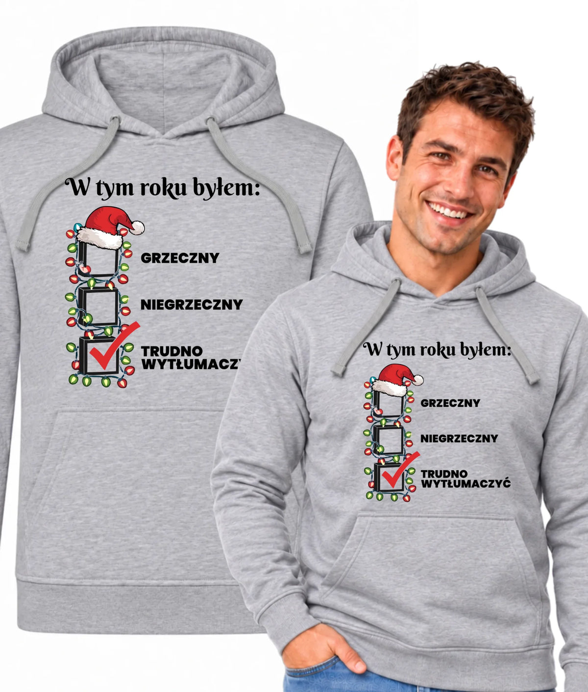 Bluza męska z kapturem na święta - Trudno wytłumaczyć BN134