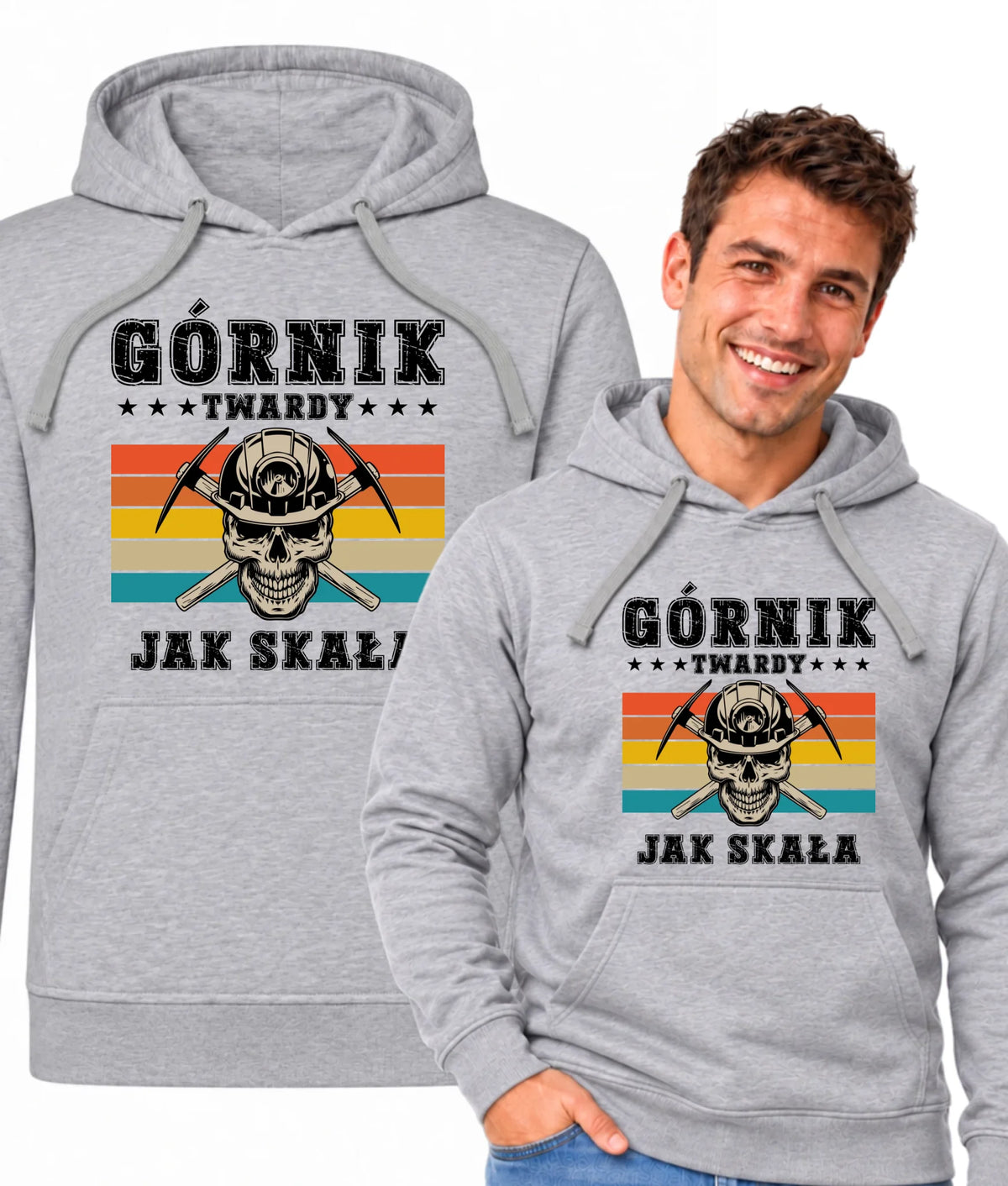 Bluza męska z kapturem dla górnika - Twardy jak skała