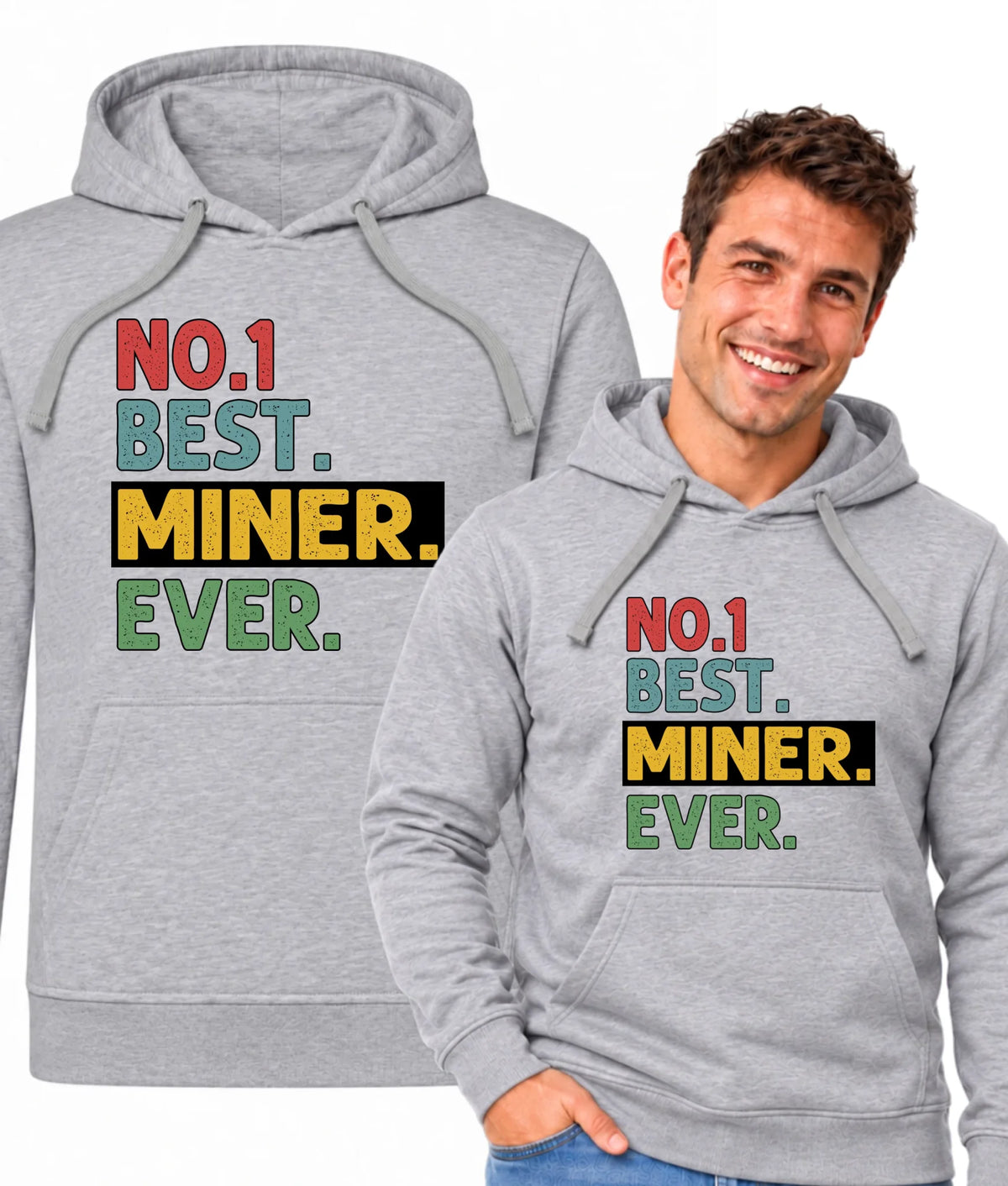 Bluza męska z kapturem dla górnika - Best Miner Ever