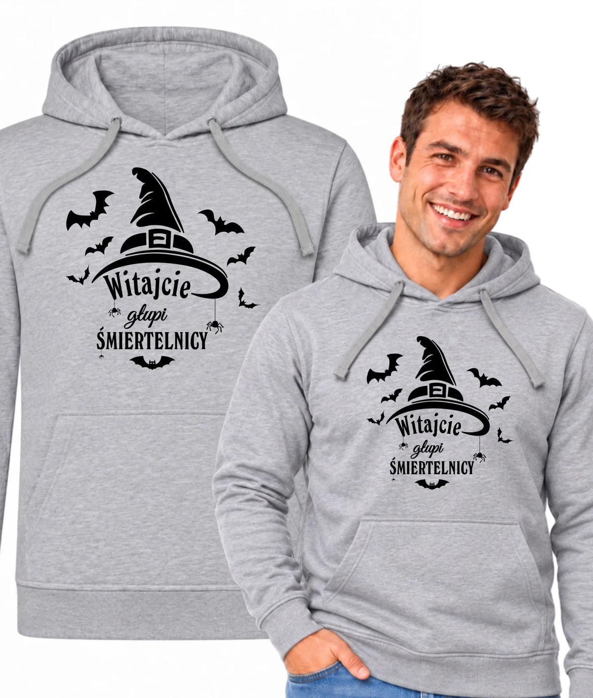 Bluza męska z kapturem na Halloween - Witajcie głupi śmiertelnicy HL23