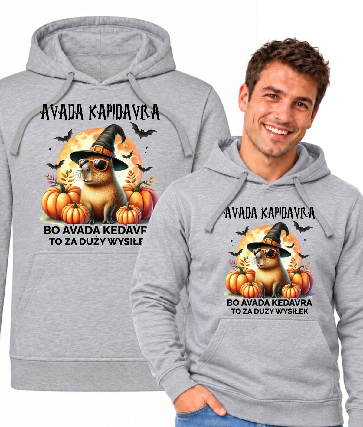 Bluza męska z kapturem halloweenowa - Kapibara - Avada Kapidavra HL21