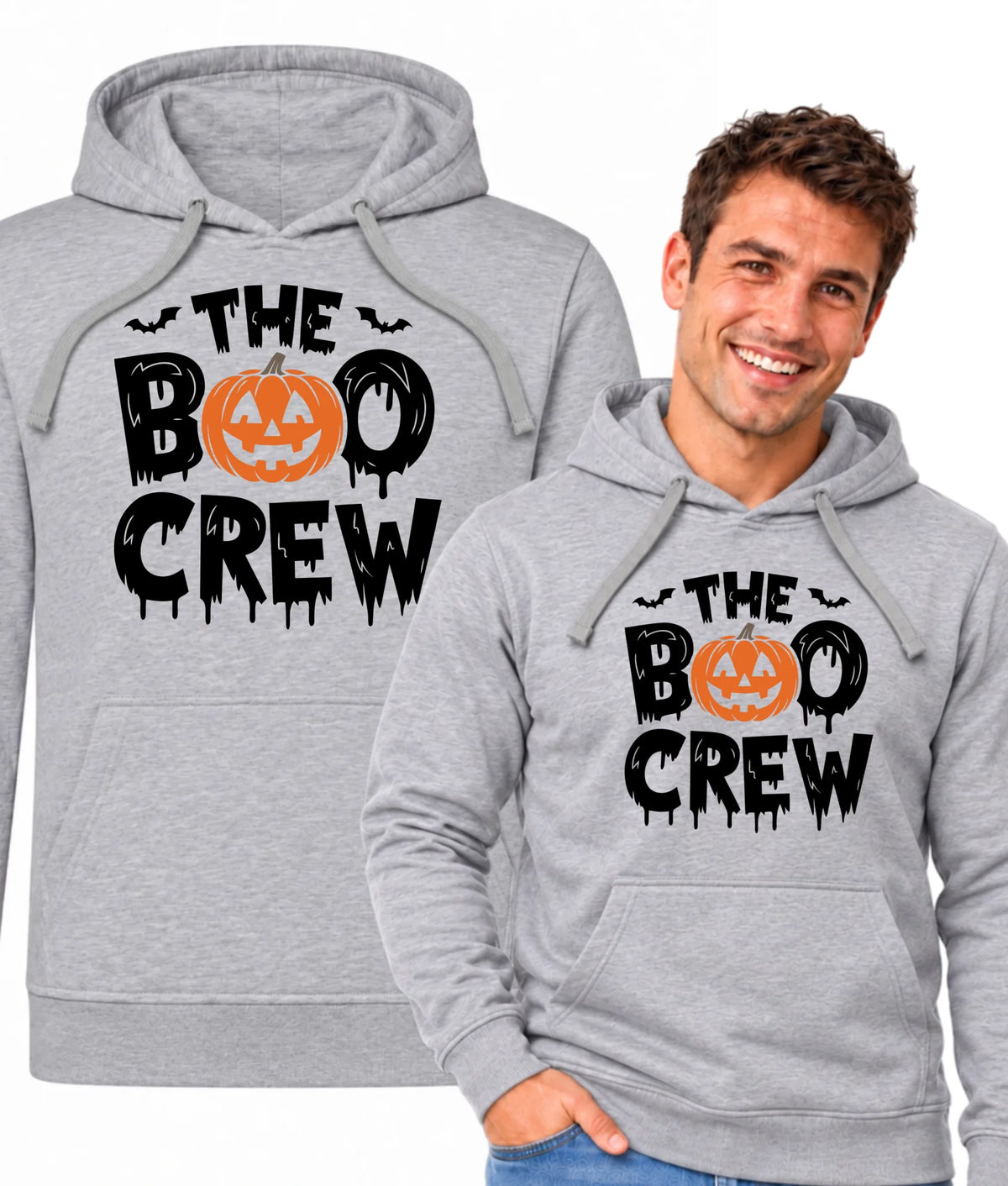 Bluza męska z kapturem na Halloween - The Boo Crew HL12