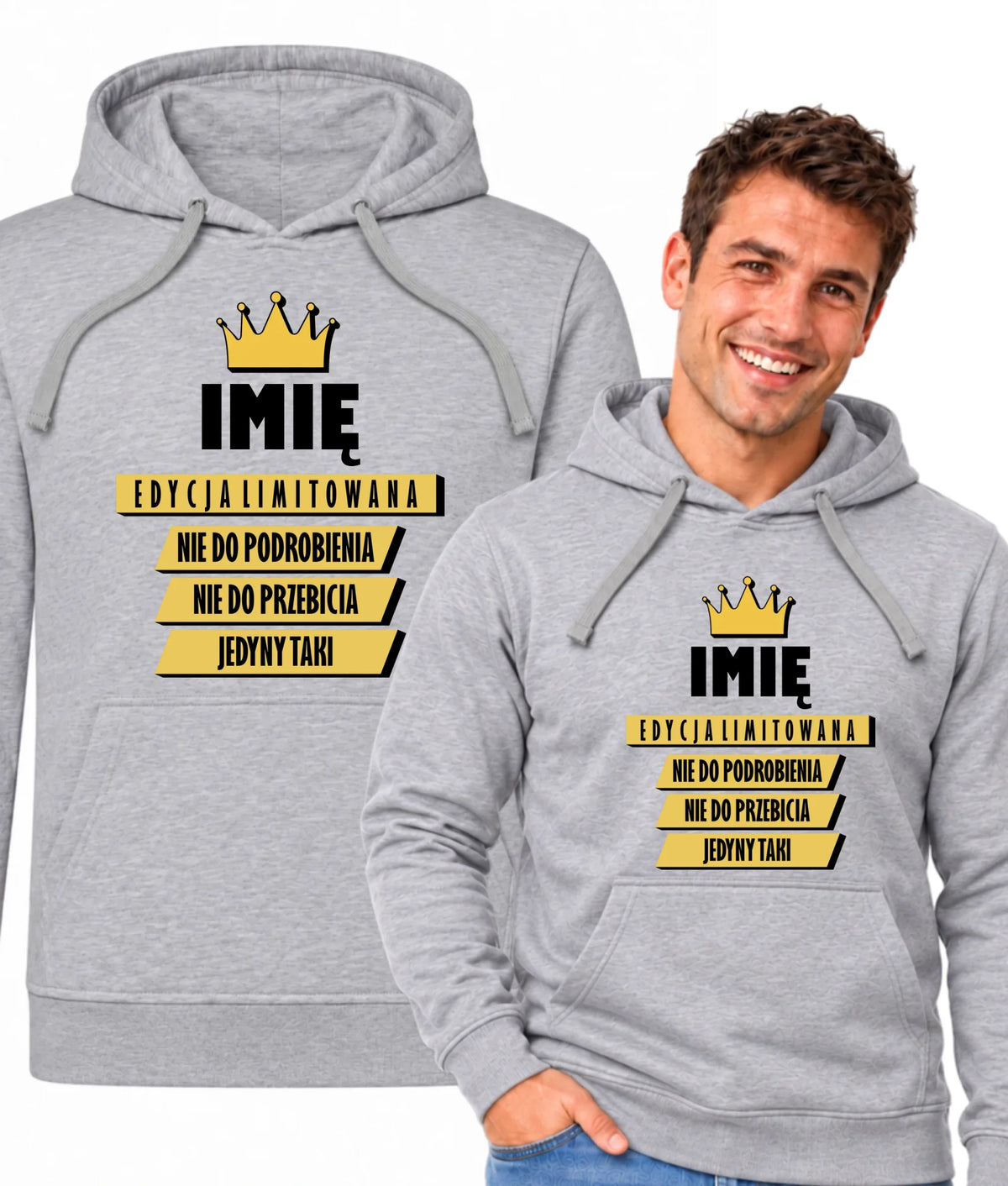 Bluza męska z kapturem - Edycja Limitowana prezent dla niego - personalizowana DCH03