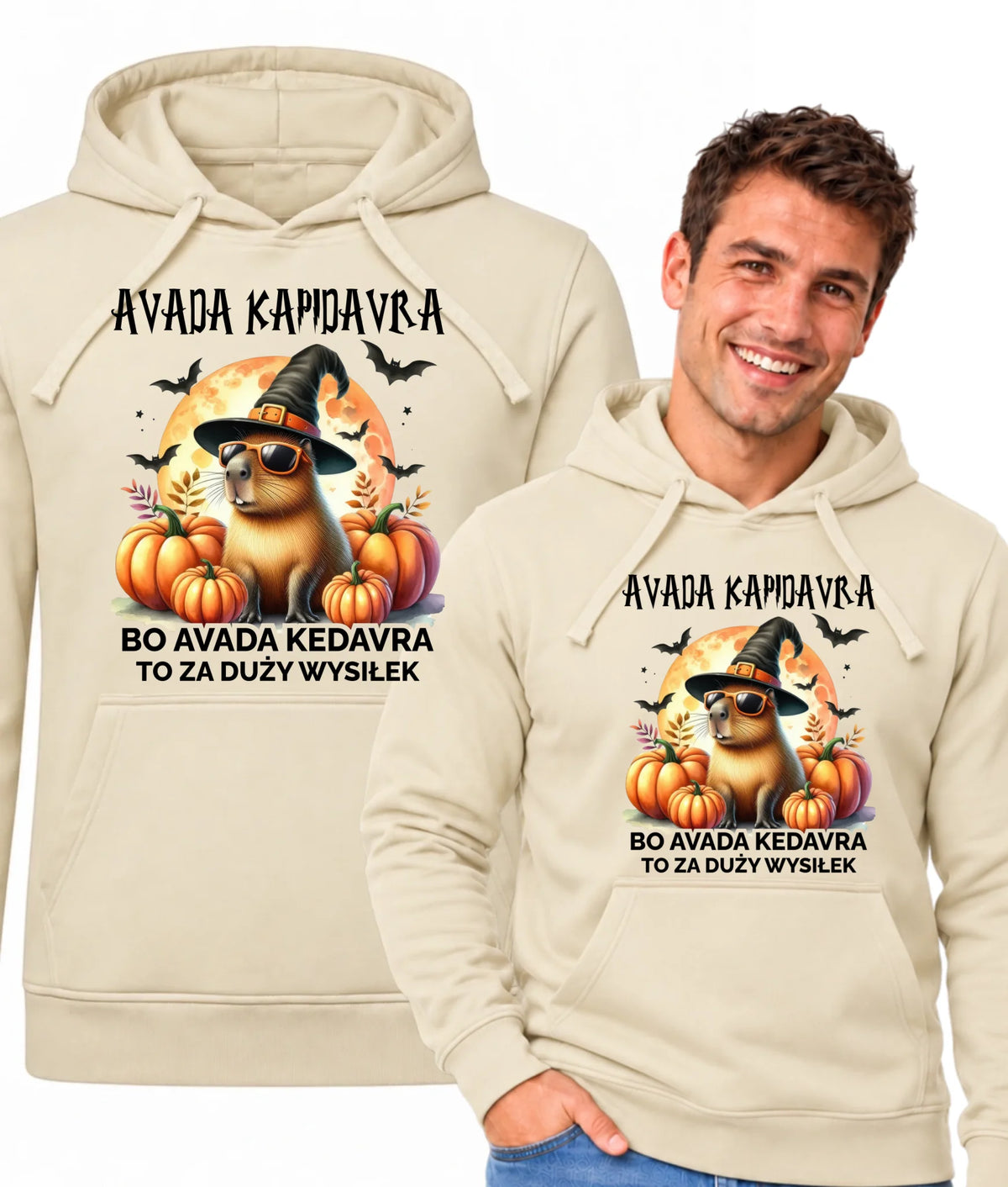 Bluza męska z kapturem halloweenowa - Kapibara - Avada Kapidavra HL21