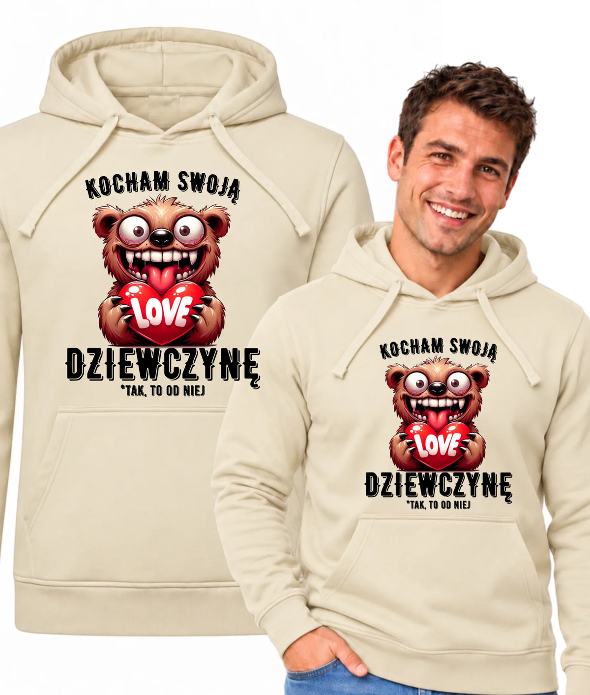 Bluza męska z kapturem dla chłopaka - Kocham swoją dziewczynę W30
