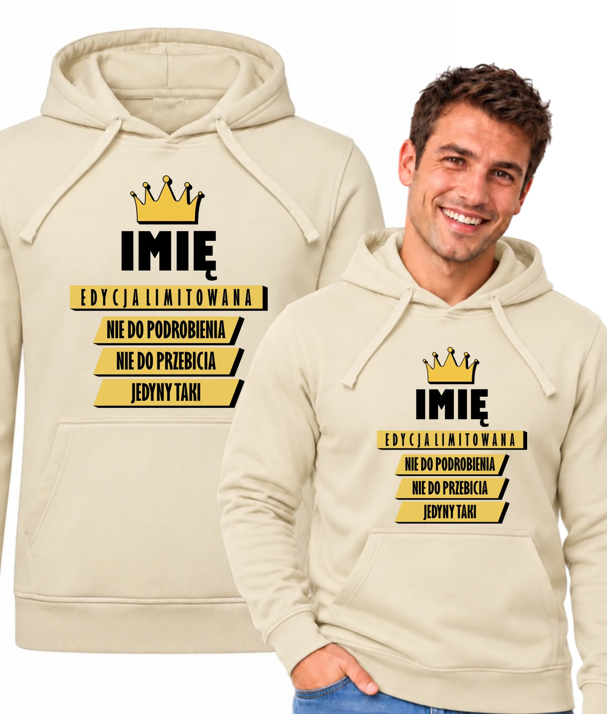 Bluza męska z kapturem - Edycja Limitowana prezent dla niego - personalizowana DCH03