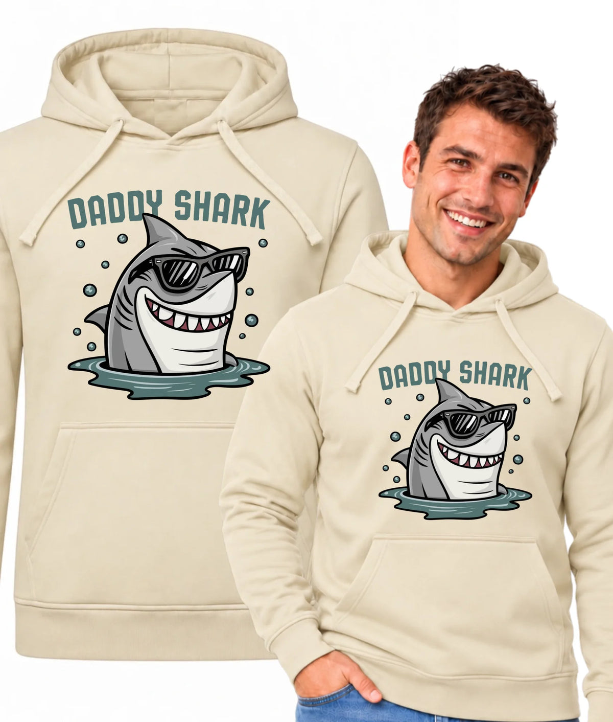 Bluza z kapturem dla taty - Daddy shark DT15