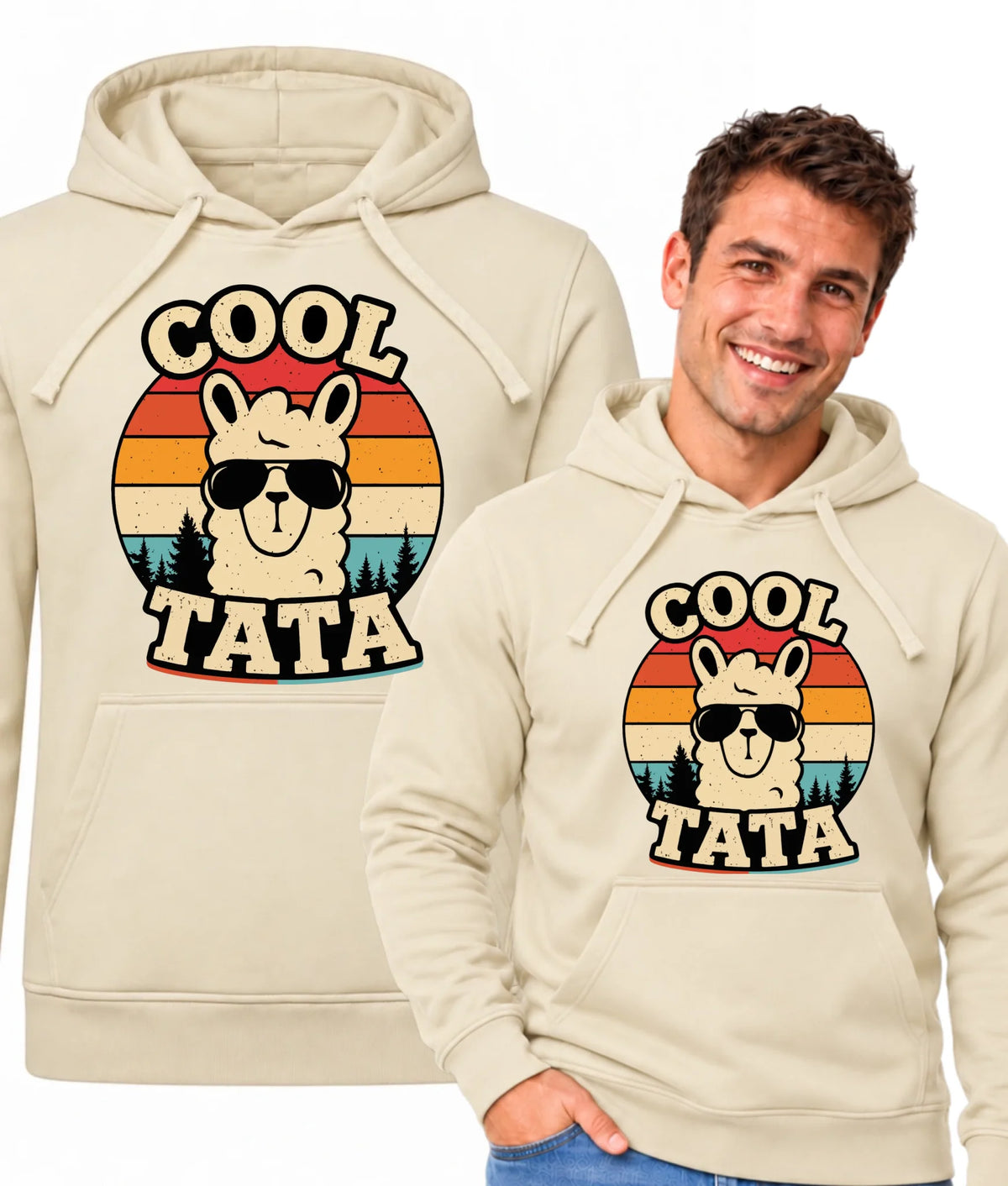 Bluza z kapturem dla taty - Lama w okularach Cool tata DT04