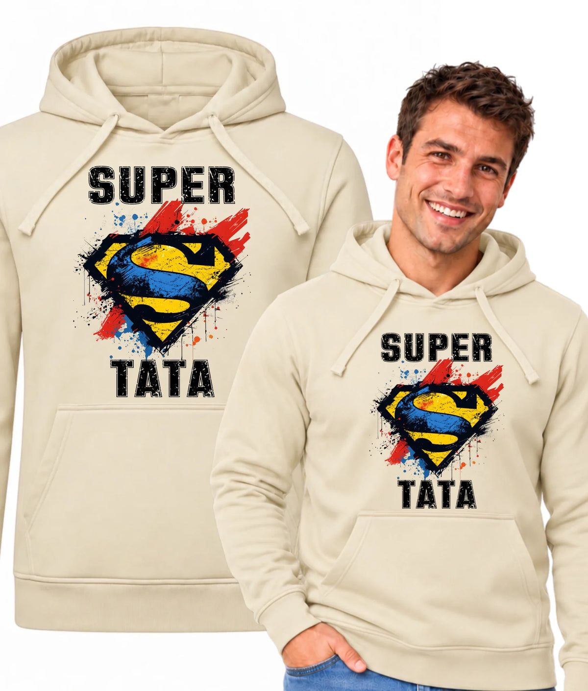 Bluza z kapturem dla taty - Super Tata superbohater DT07