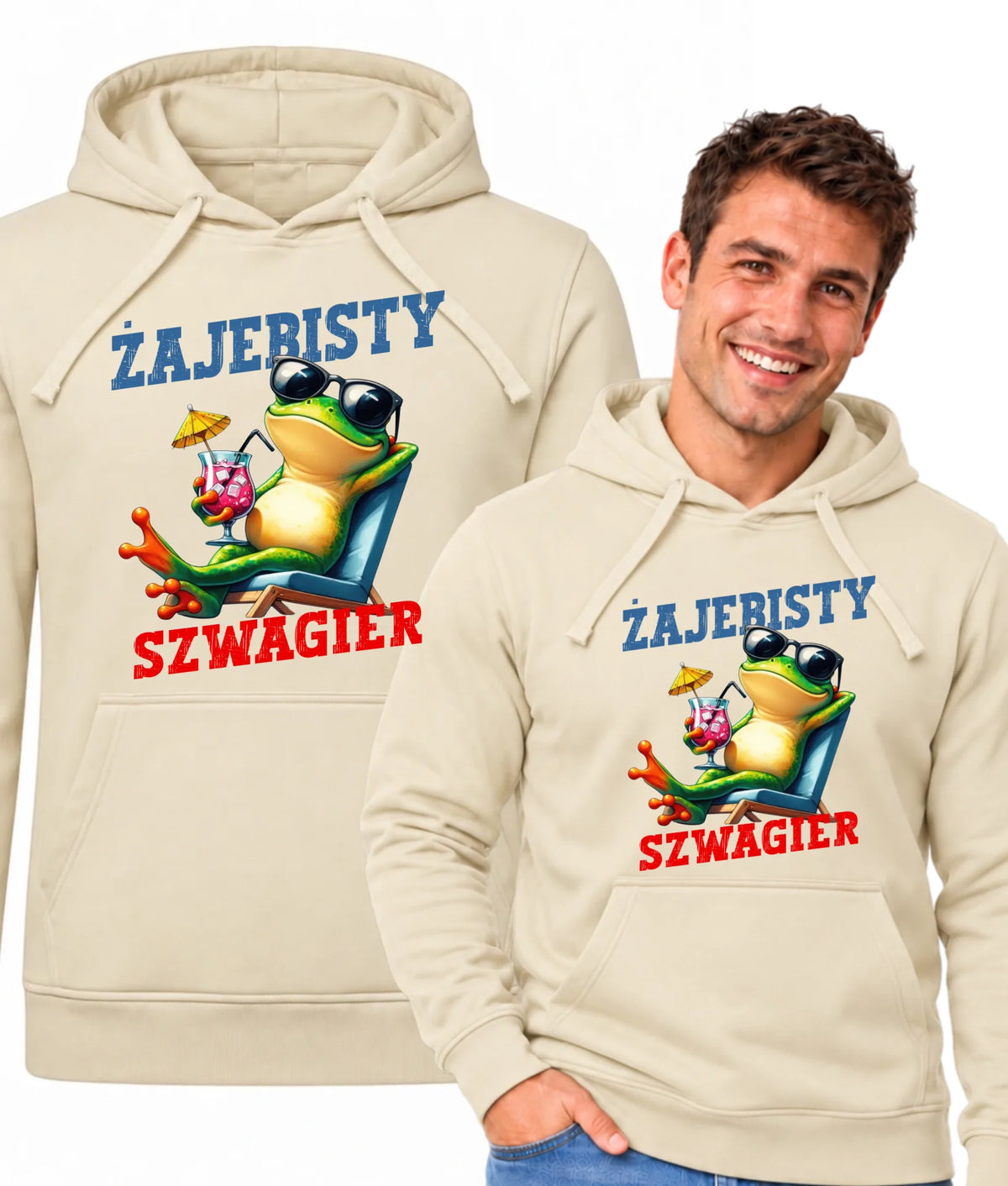 Bluza męska z kapturem dla szwagra - Żajebisty Szwagier DSZ01