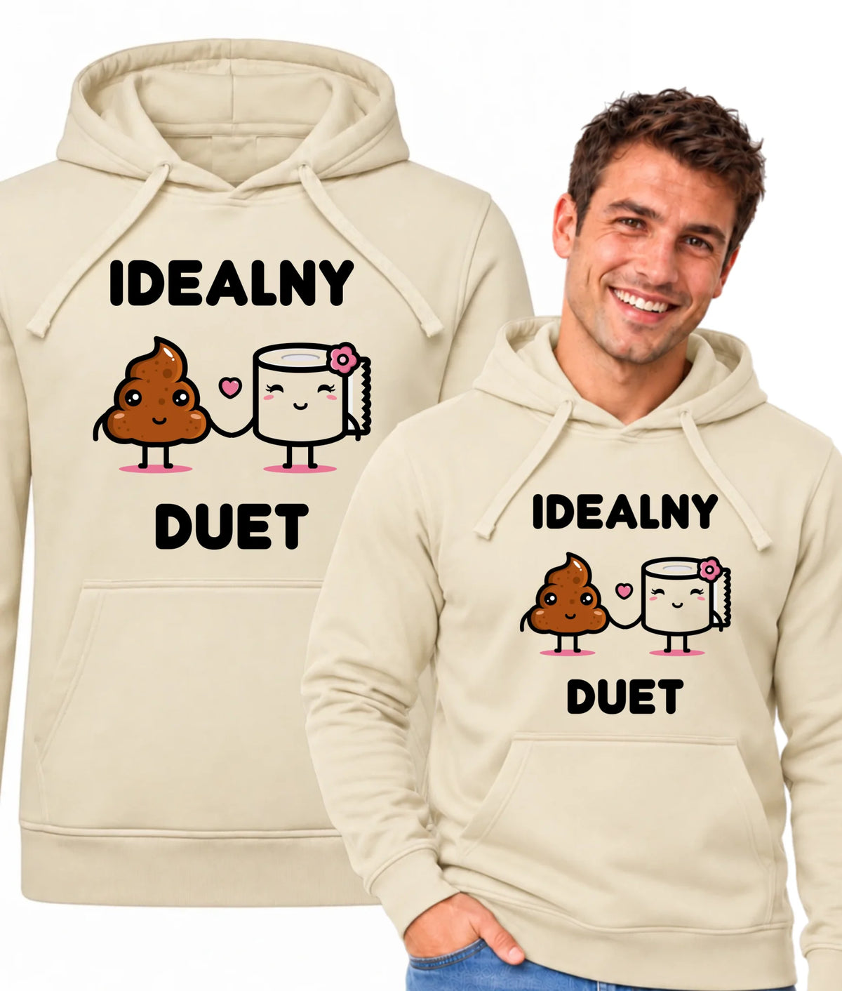 Bluza męska z kapturem - Idealny Duet W92