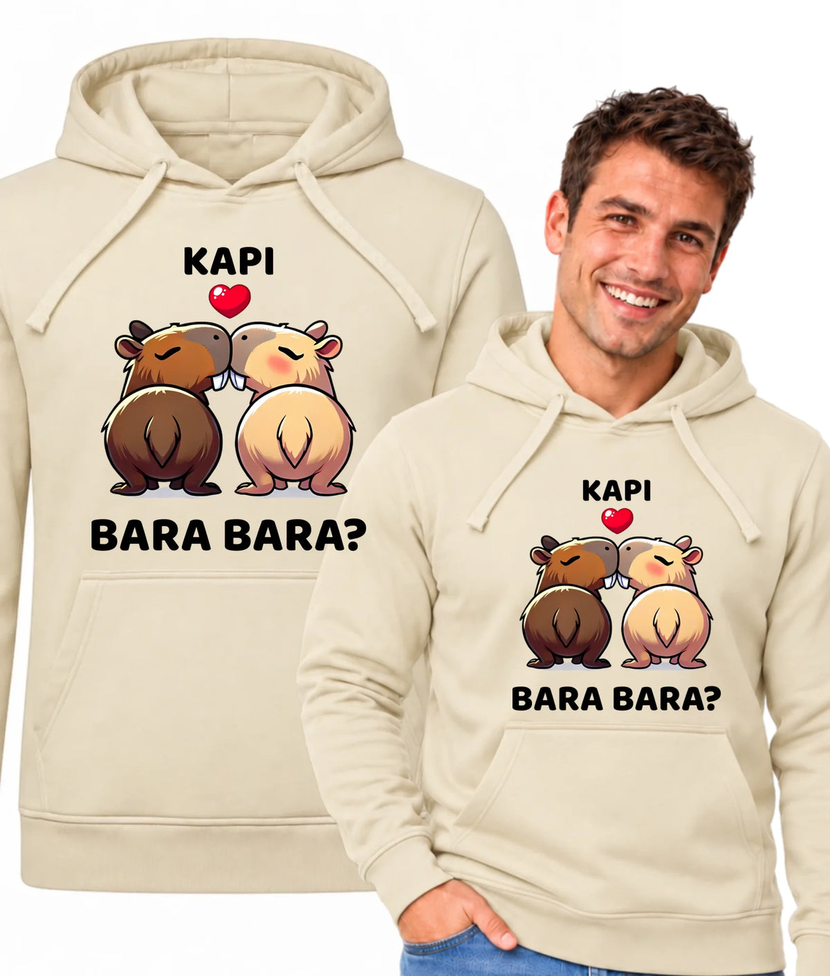 Bluza męska z kapturem - Kapibara bara bara W86