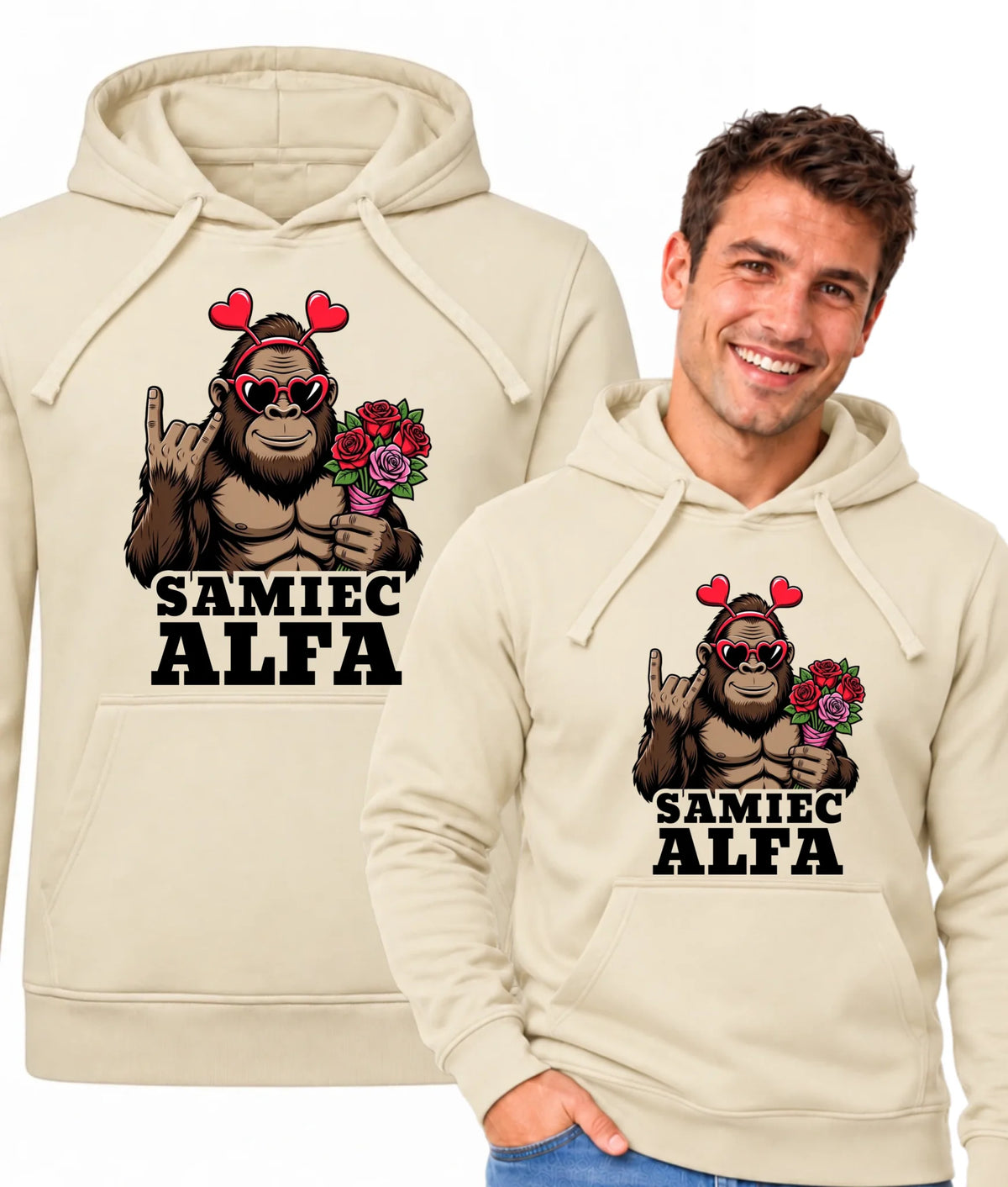 Bluza męska z kapturem - Samiec Alfa W74