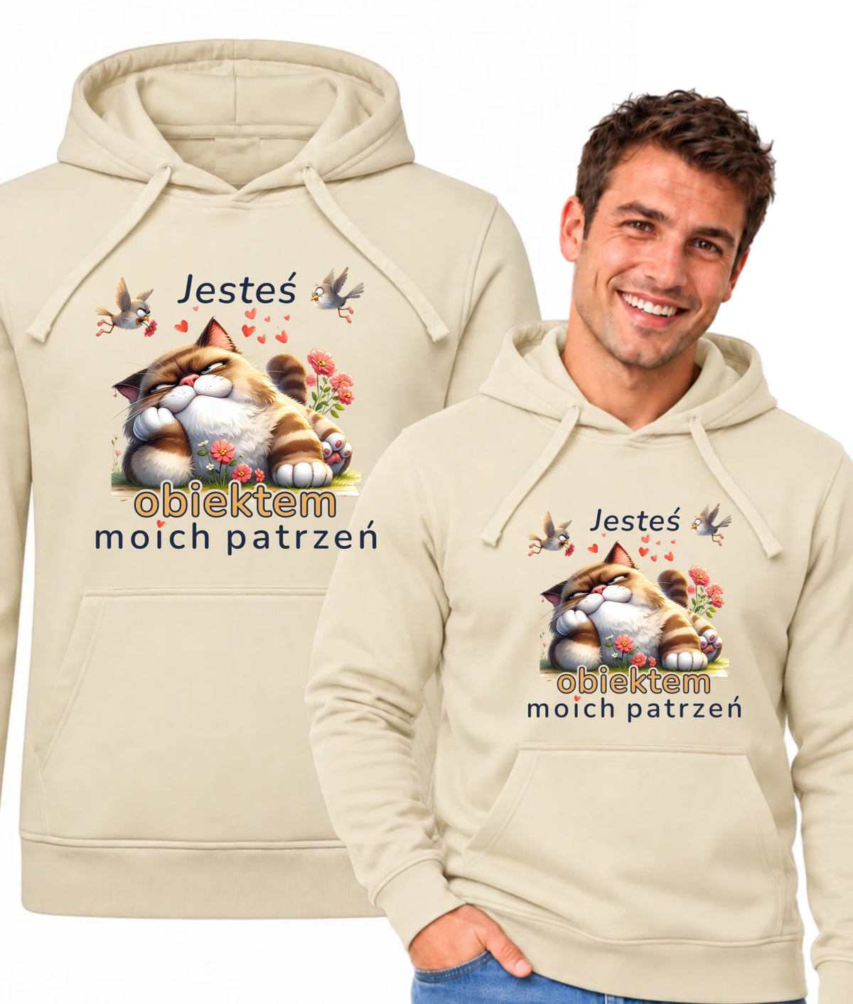 Bluza męska z kapturem - Jesteś obiektem moich patrzeń W68