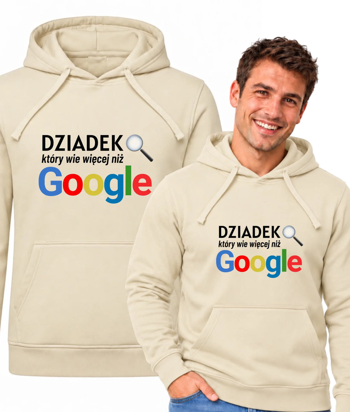 Bluza z kapturem dla dziadka - Dziadek który wie więcej niż google D44