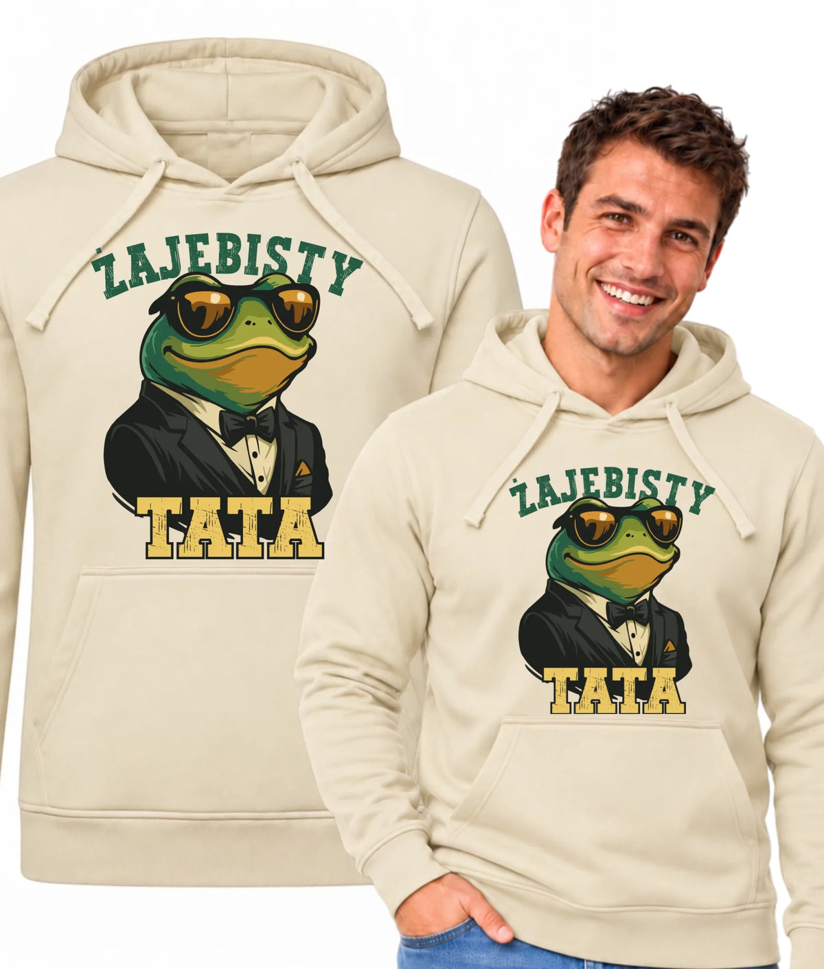 Bluza męska z kapturem dla taty - Żajebisty tata DT83