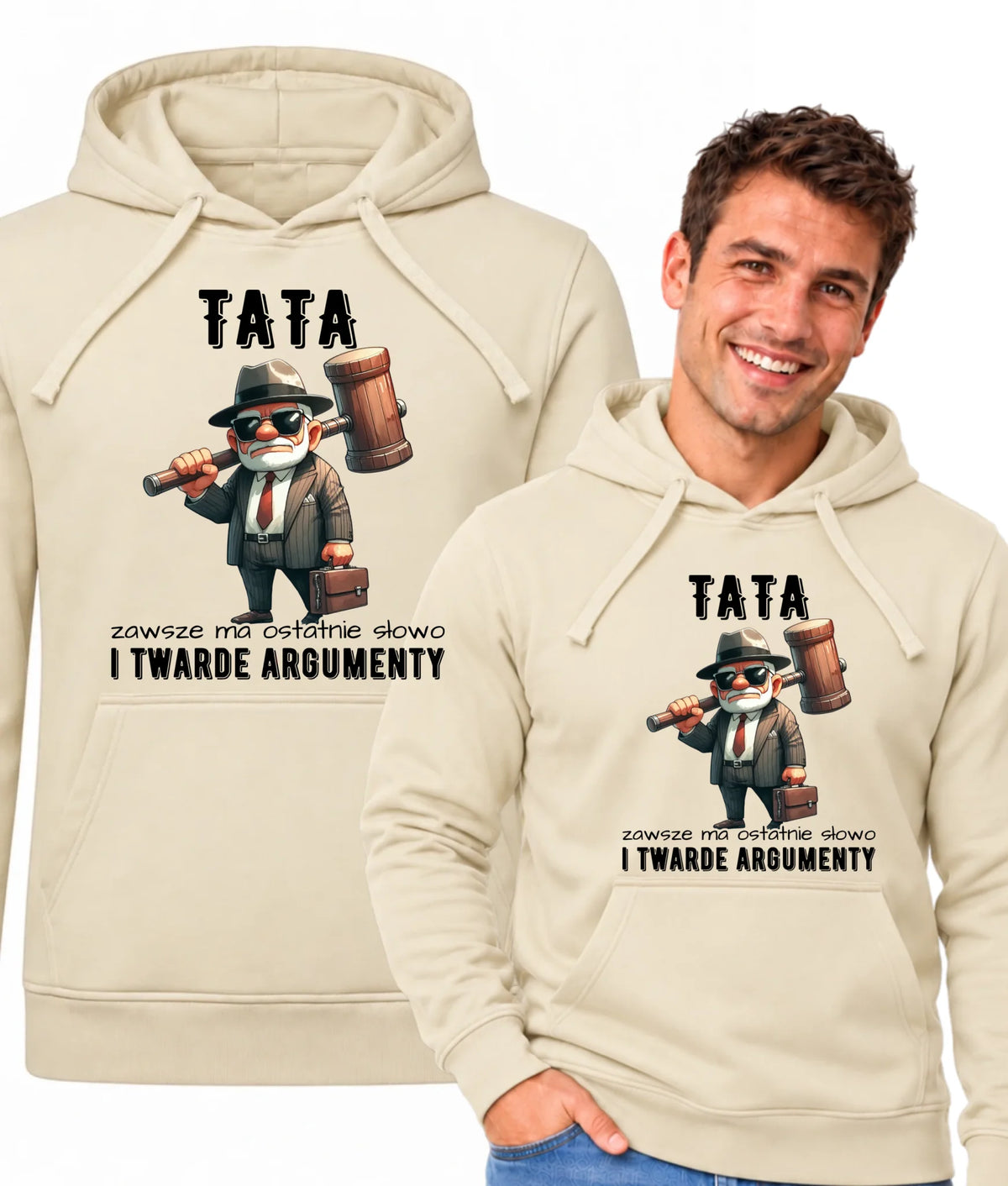 Bluza męska z kapturem dla taty - Tata zawsze ma ostatnie słowo DT82