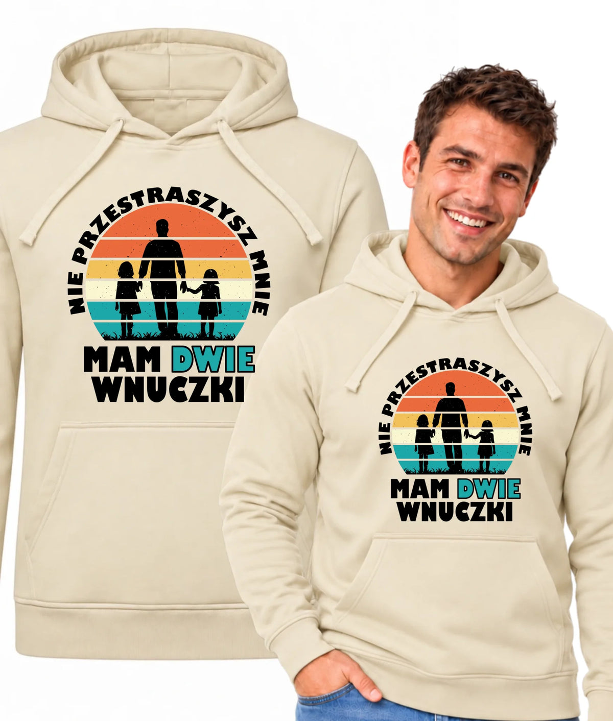 Bluza z kapturem dla dziadka - Nie przestraszysz mnie mam dwie wnuczki D41