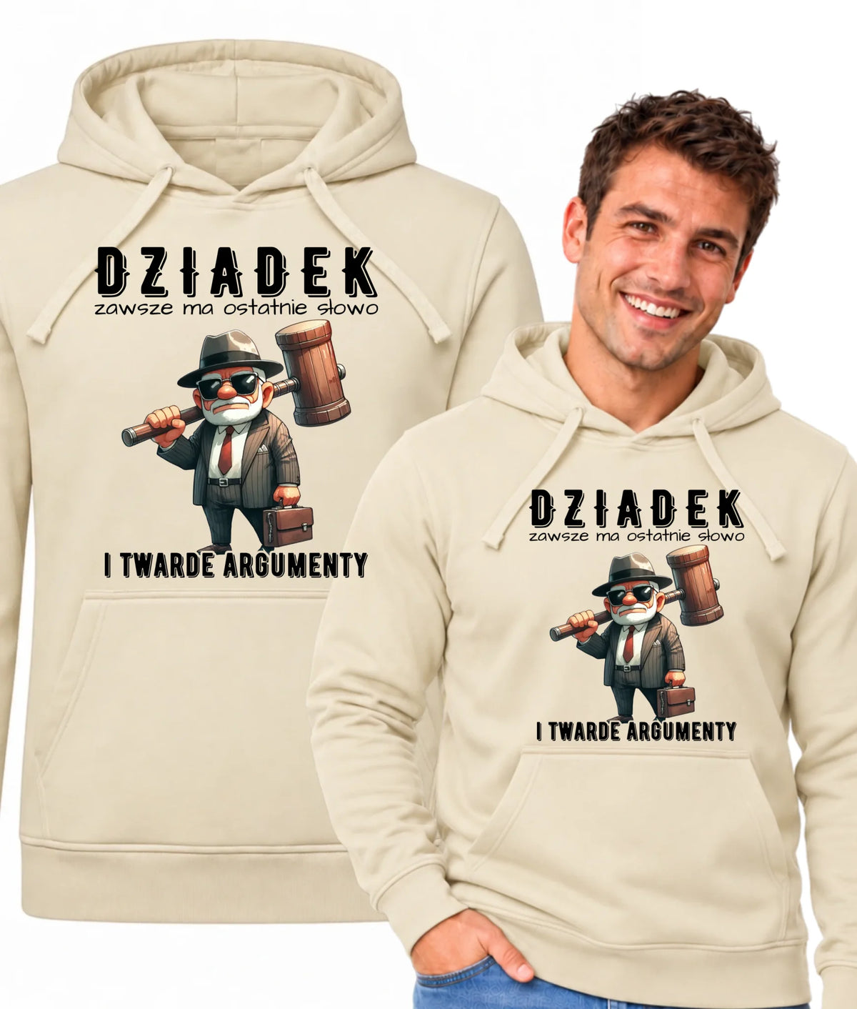 Bluza z kapturem dla dziadka - Dziadek zawsze ma ostatnie słowo D40