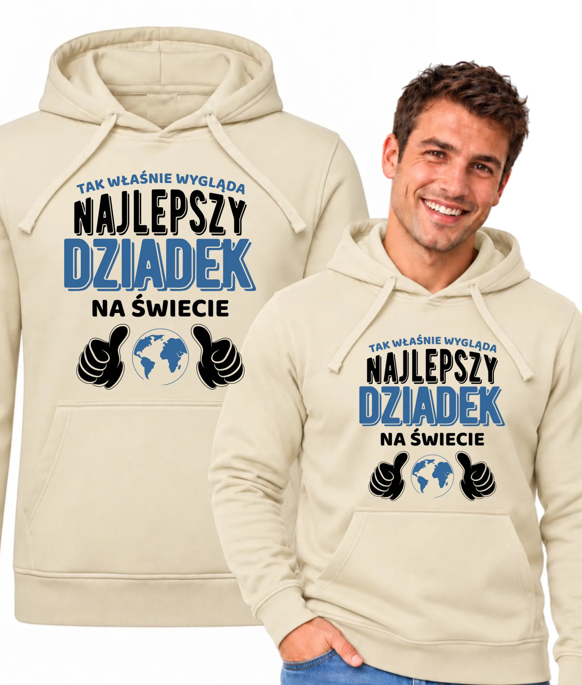 Bluza z kapturem dla dziadka - Tak wygląda najlepszy dziadek na świecie D24