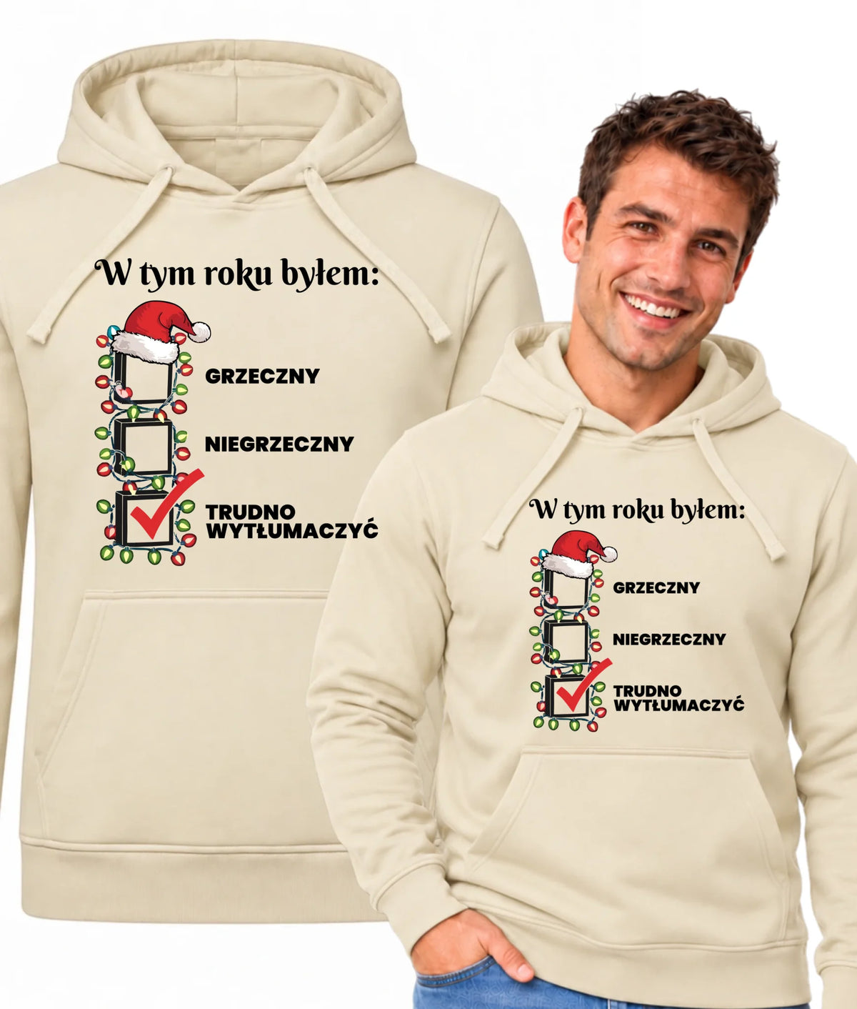 Bluza męska z kapturem na święta - Trudno wytłumaczyć BN134