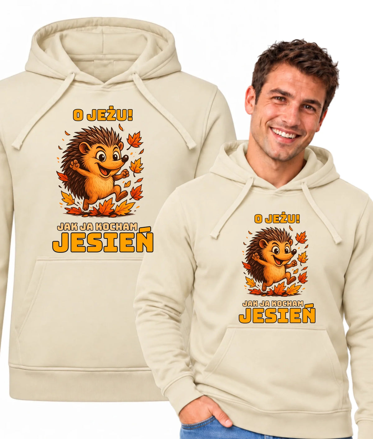 Bluza męska z kapturem jesienna - O JEŻU! Jak ja kocham jesień JS31
