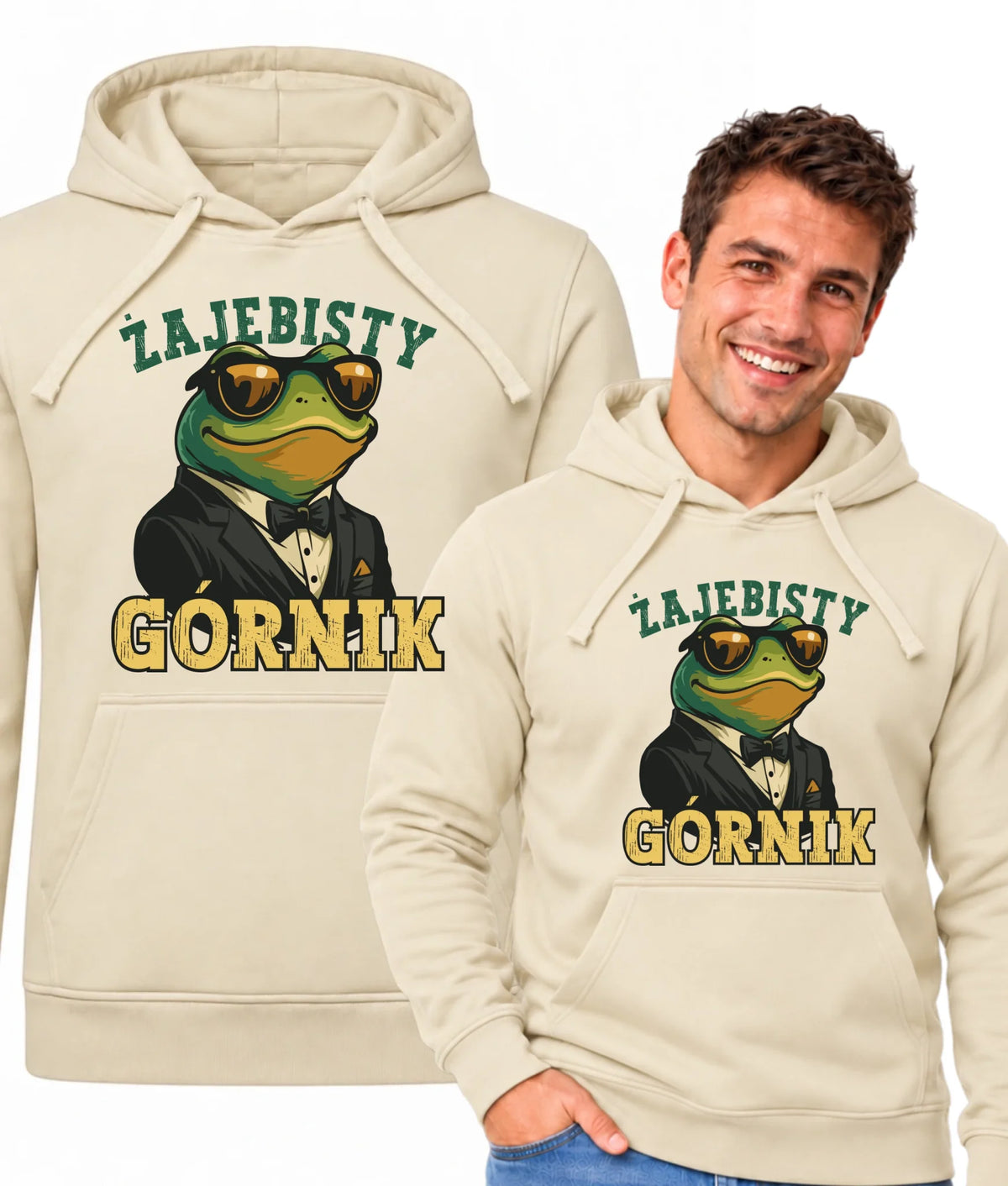 Bluza męska z kapturem dla górnika - Żajebisty Górnik