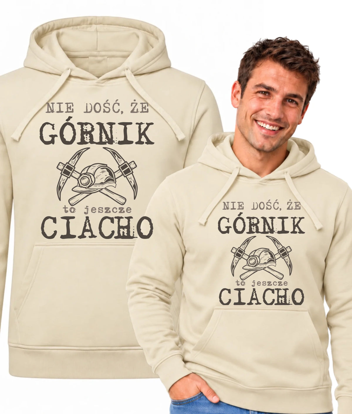 Bluza męska z kapturem dla górnika - Nie dość, że górnik to jeszcze ciacho