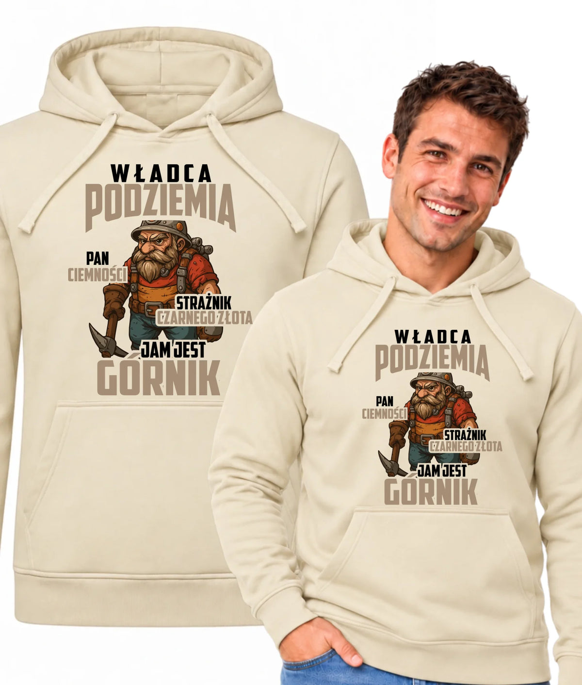 Bluza męska z kapturem dla górnika - Strażnik czarnego złota