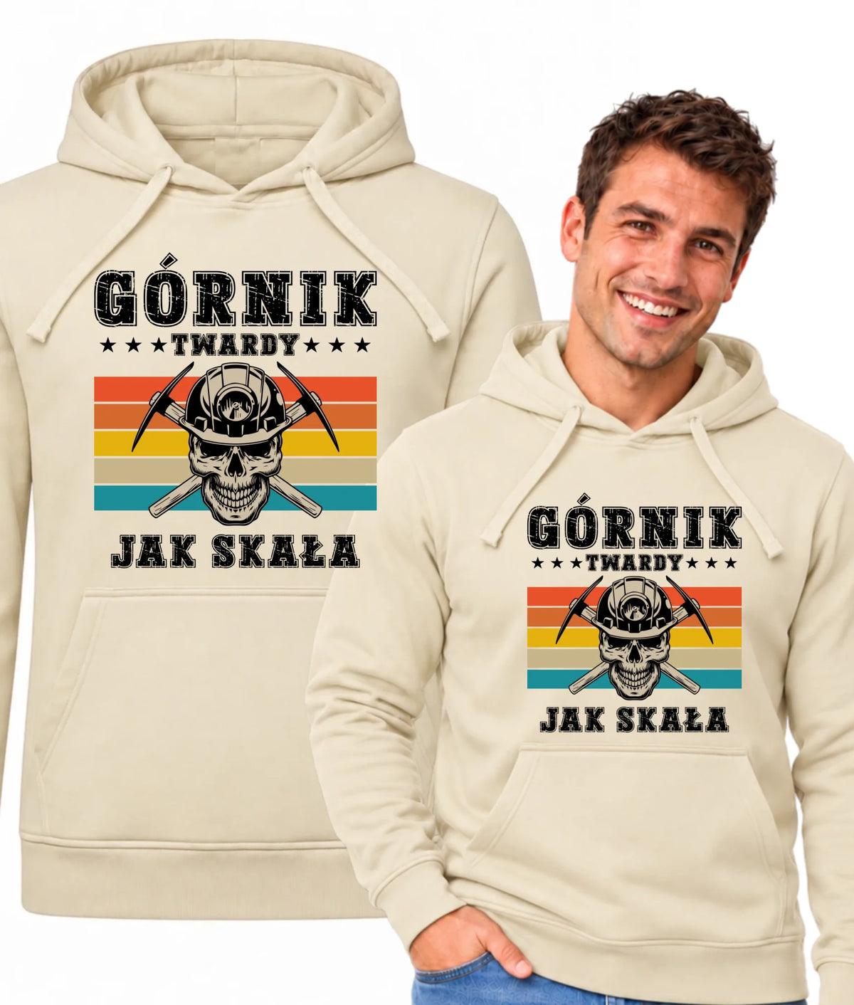 Bluza męska z kapturem dla górnika - Twardy jak skała
