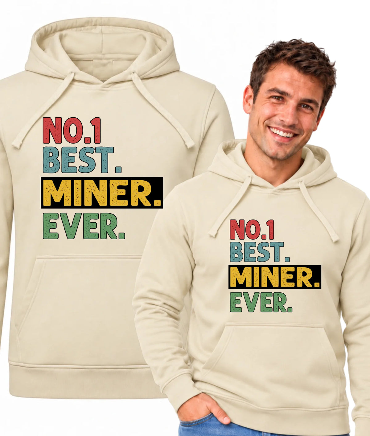 Bluza męska z kapturem dla górnika - Best Miner Ever